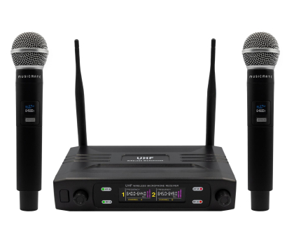 Mikrofon MusicMate Bezprzewodowy zestaw mikrofonowy MM-500 VocalPro Duo